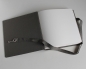 Mobile Preview: Set aus Stammbuch DIN A5 & Gästebuch-Album "Herz-Schlüssel" aus grauem Nappaleder